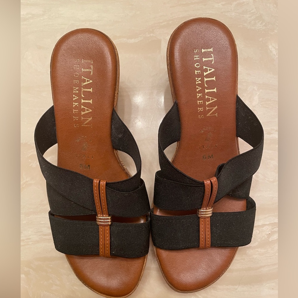 Italian Shoemakers wedge shoes size 6
